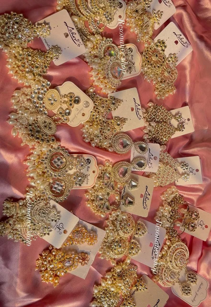 Elegant Kundan & Pearl Earrings Collection