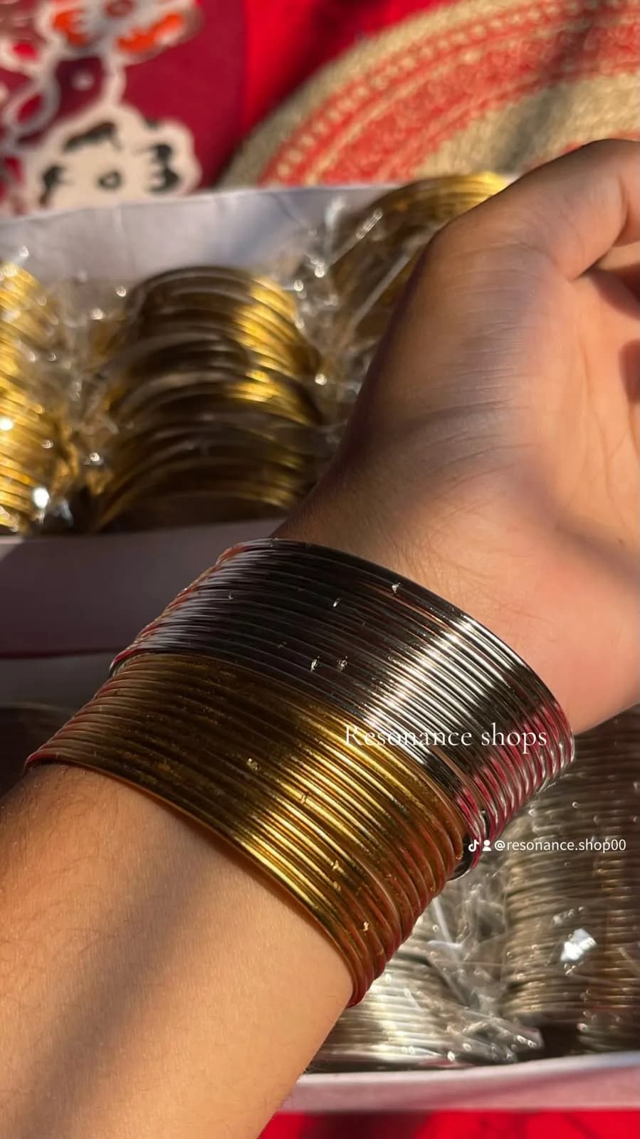 Metallic Bangle (Churi) 12 piece Set (Gold & Silver) 2