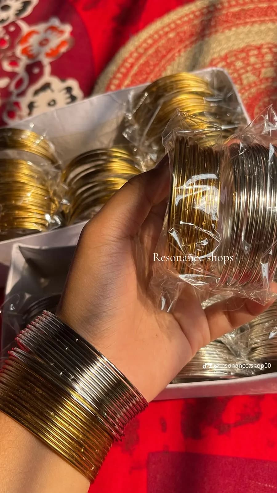 Metallic Bangle (Churi) 12 piece Set (Gold & Silver) 3