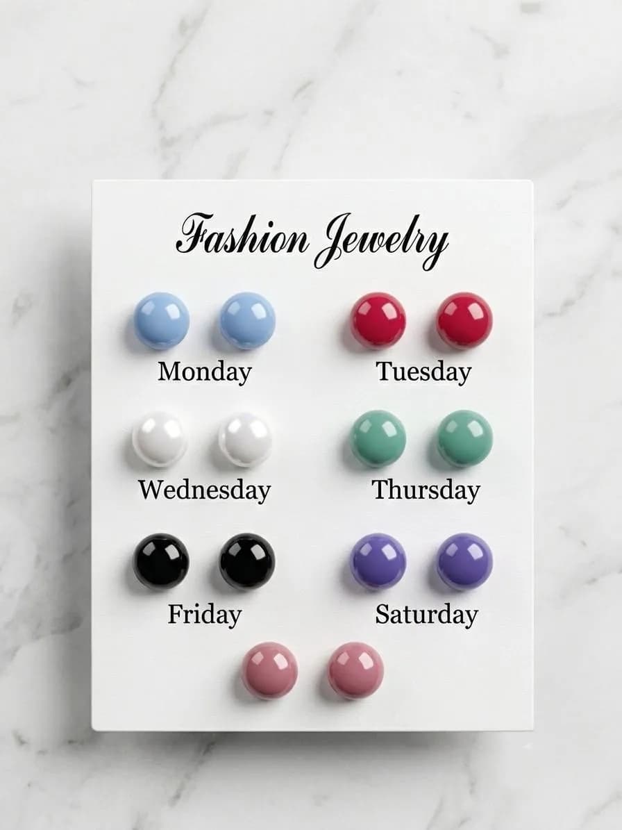 Colorful Everyday Round Stud Earrings - Choose Your Color! (Only 30 TK/Pair)