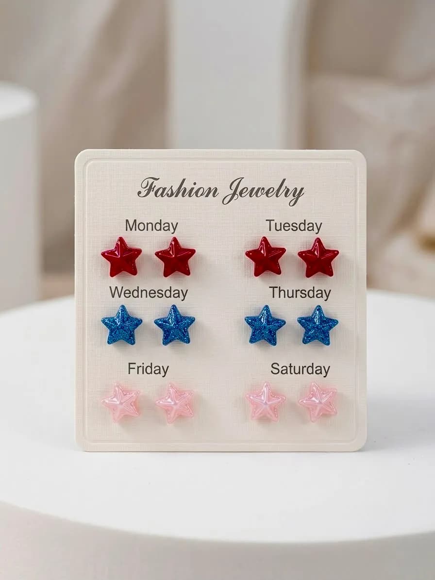 Cute Star Stud Earrings - Choose Your Favorite Color!